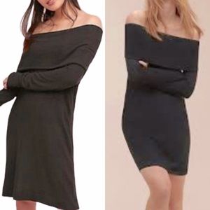 Wilfred free Aritzia Amilna gray off shoulder dress size XXS